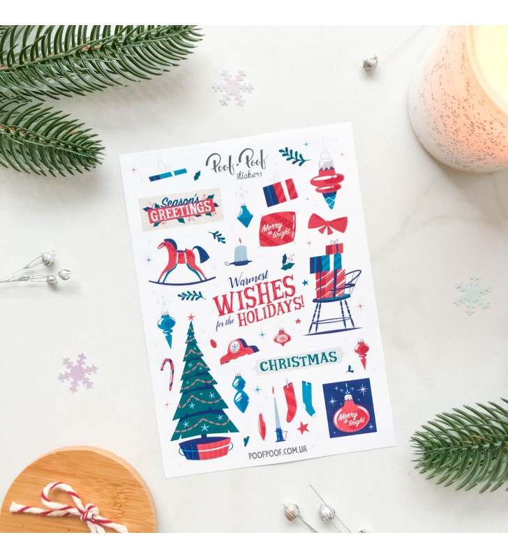 Наклейки "Retro winter" Елочка