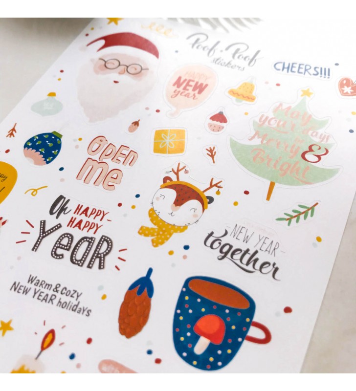 Наклейки "Cutie winter" Santa